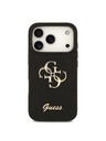 Guess Guess PU Fixed Glitter 4G Metal Logo Zadný Kryt pre iPhone 18 Pro Black