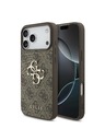 Guess Guess PU 4G Metal Logo Zadný Kryt pre iPhone 18 Pro Brown