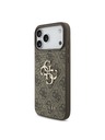 Guess Guess PU 4G Metal Logo Zadný Kryt pre iPhone 18 Pro Brown
