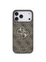 Guess Guess PU 4G Metal Logo Zadný Kryt pre iPhone 18 Pro Brown