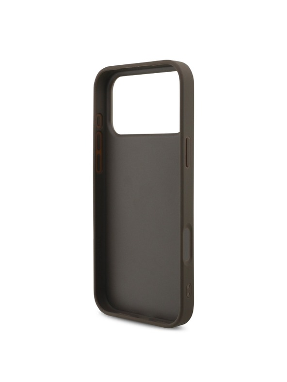 Guess Guess PU 4G Metal Logo Zadný Kryt pre iPhone 18 Pro Brown