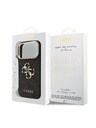 Guess Guess PU Leather 4G Metal Logo Gold Frame Zadný Kryt pre iPhone 18 Pro Black