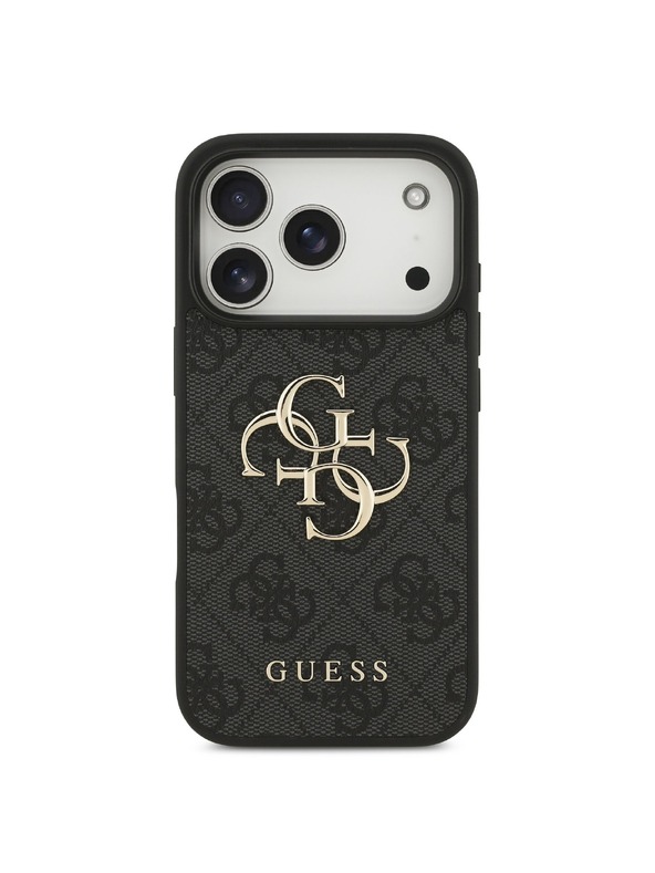 Guess Guess PU 4G Metal Logo Zadný Kryt pre iPhone 18 Pro Grey