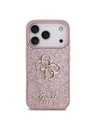 Guess Guess PU Fixed Glitter 4G Metal Logo Zadný Kryt pre iPhone 18 Pro Pink