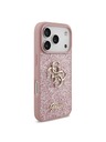 Guess Guess PU Fixed Glitter 4G Metal Logo Zadný Kryt pre iPhone 18 Pro Pink