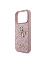 Guess Guess PU Fixed Glitter 4G Metal Logo Zadný Kryt pre iPhone 18 Pro Pink
