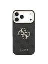 Guess Guess PU Leather 4G Metal Logo Gold Frame Zadný Kryt pre iPhone 18 Pro Max Black