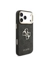 Guess Guess PU Leather 4G Metal Logo Gold Frame Zadný Kryt pre iPhone 18 Pro Max Black