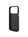 Guess Guess PU Leather 4G Metal Logo Gold Frame Zadný Kryt pre iPhone 18 Pro Max Black