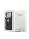 Guess Guess PU Leather 4G Metal Logo Gold Frame Zadný Kryt pre iPhone 18 Pro Max Black