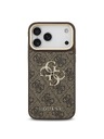 Guess Guess PU Leather 4G Metal Logo Gold Frame Zadný Kryt pre iPhone 18 Pro Max Brown