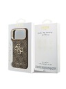 Guess Guess PU Leather 4G Metal Logo Gold Frame Zadný Kryt pre iPhone 18 Pro Max Brown