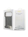 Guess Guess PU Leather 4G Strass Triangle Logo Gold Frame MagSafe Zadný Kryt pre iPhone 18 Pro Max Black