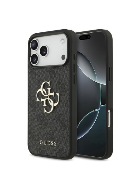 Guess Guess PU 4G Metal Logo Zadný Kryt pre iPhone 18 Pro Max Grey