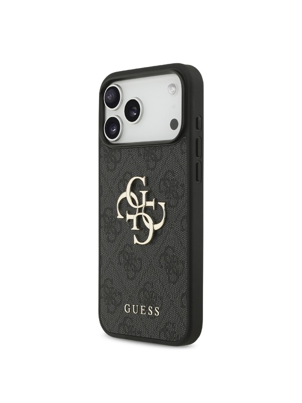 Guess Guess PU 4G Metal Logo Zadný Kryt pre iPhone 18 Pro Max Grey