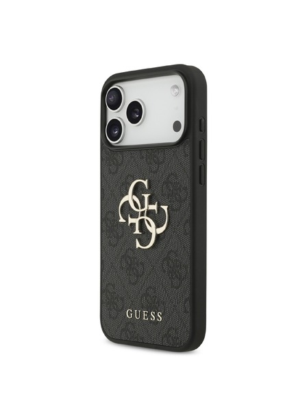 Guess Guess PU 4G Metal Logo Zadný Kryt pre iPhone 18 Pro Max Grey
