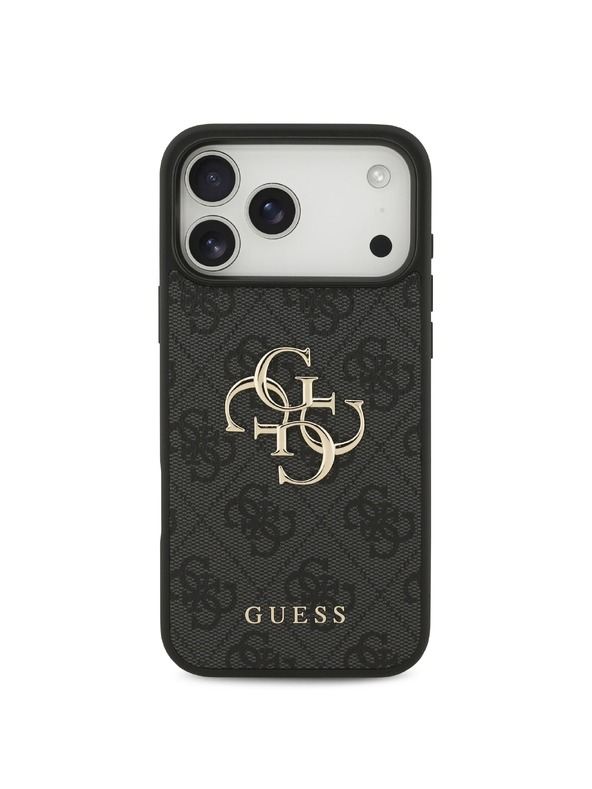 Guess Guess PU 4G Metal Logo Zadný Kryt pre iPhone 18 Pro Max Grey