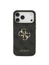 Guess Guess PU 4G Metal Logo Zadný Kryt pre iPhone 18 Pro Max Grey