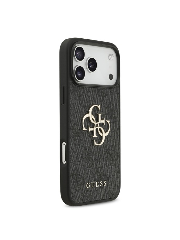 Guess Guess PU 4G Metal Logo Zadný Kryt pre iPhone 18 Pro Max Grey