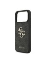 Guess Guess PU 4G Metal Logo Zadný Kryt pre iPhone 18 Pro Max Grey