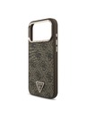 Guess Guess PU Leather 4G Strass Triangle Logo Gold Frame MagSafe Zadný Kryt pre iPhone 18 Pro Max Brown