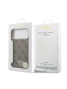 Guess Guess PU Leather 4G Strass Triangle Logo Gold Frame MagSafe Zadný Kryt pre iPhone 18 Pro Max Brown