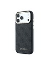 Guess Guess PU Leather 4G Gold Frame MagSafe Zadný Kryt pre iPhone 18 Pro Max Black