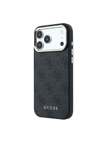 Guess Guess PU Leather 4G Gold Frame MagSafe Zadný Kryt pre iPhone 18 Pro Max Black
