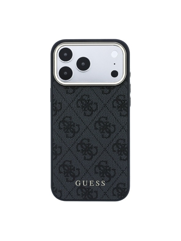 Guess Guess PU Leather 4G Gold Frame MagSafe Zadný Kryt pre iPhone 18 Pro Max Black
