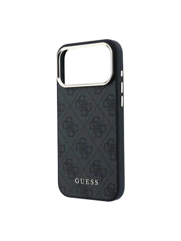 Guess Guess PU Leather 4G Gold Frame MagSafe Zadný Kryt pre iPhone 18 Pro Max Black