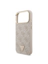 Guess Guess PU Leather 4G Strass Triangle Logo Gold Frame MagSafe Zadný Kryt pre iPhone 18 Pro Max Pink