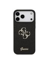 Guess Guess PU Fixed Glitter 4G Metal Logo Zadný Kryt pre iPhone 18 Pro Max Black