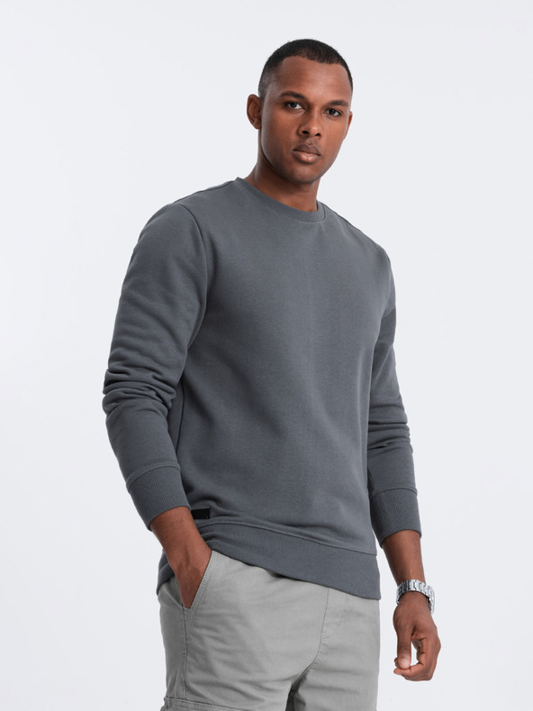 Ombre Clothing Pánska bavlnená mikina BASIC Ombre Clothing