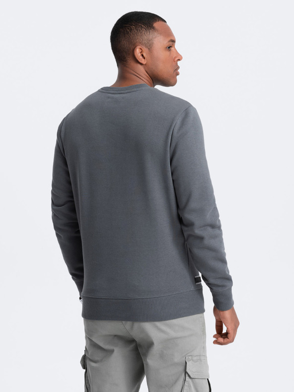 Ombre Clothing Pánska bavlnená mikina BASIC Ombre Clothing