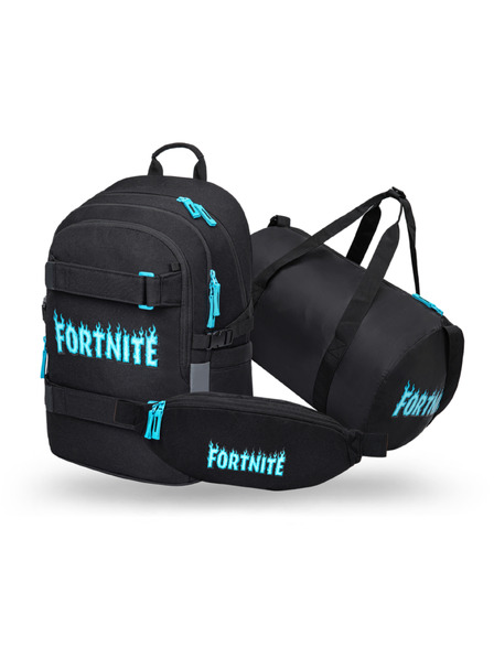 BAAGL  BAAGL SADA 3 Skate Fortnite Blue: batoh, športová taška, ledvinka GRS