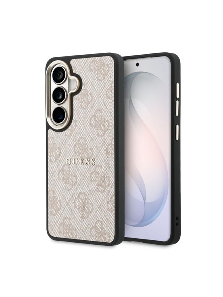 Guess Guess PU Leather 4G Gold Frame Magnetic Zadný Kryt pre Samsung Galaxy S26 Pink