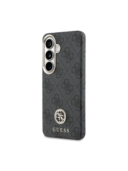 Guess Guess PU Leather 4G Strass Logo Gold Frame Magnetic Zadný Kryt pre Samsung Galaxy S26 Black