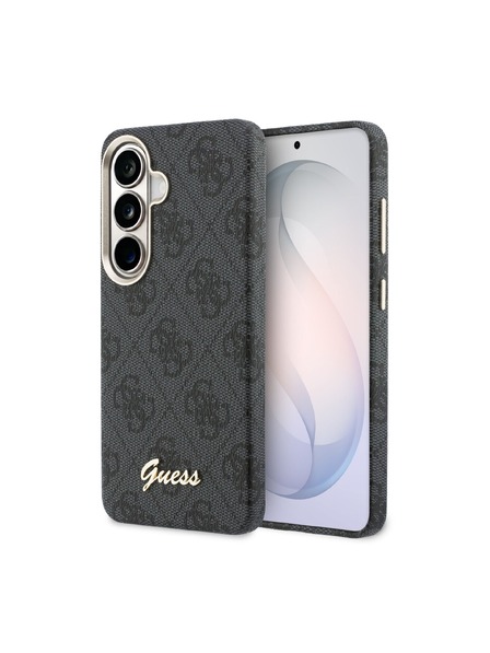 Guess Guess PU 4G Script Metal Logo Magnetic Zadný Kryt pre Samsung Galaxy S26 Black