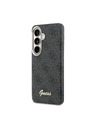 Guess Guess PU 4G Script Metal Logo Magnetic Zadný Kryt pre Samsung Galaxy S26 Black