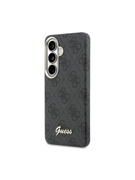 Guess Guess PU 4G Script Metal Logo Magnetic Zadný Kryt pre Samsung Galaxy S26 Black