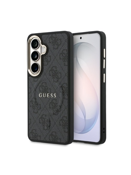 Guess Guess PU Leather 4G Gold Frame Magnetic Zadný Kryt pre Samsung Galaxy S26 Black