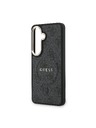 Guess Guess PU Leather 4G Gold Frame Magnetic Zadný Kryt pre Samsung Galaxy S26 Black