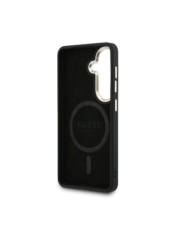 Guess Guess PU Leather 4G Gold Frame Magnetic Zadný Kryt pre Samsung Galaxy S26 Black