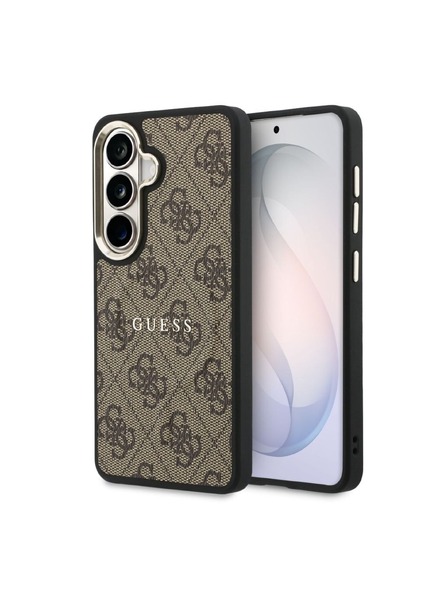 Guess Guess PU Leather 4G Gold Frame Magnetic Zadný Kryt pre Samsung Galaxy S26 Brown
