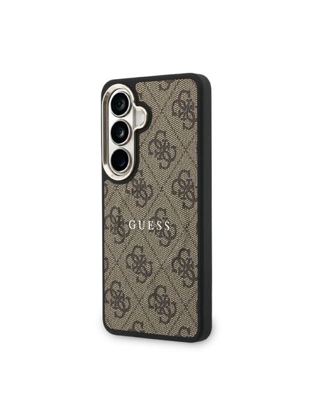 Guess Guess PU Leather 4G Gold Frame Magnetic Zadný Kryt pre Samsung Galaxy S26 Brown