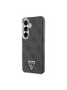 Guess Guess PU Leather 4G Strass Triangle Logo Gold Frame Magnetic Zadný Kryt pre Samsung Galaxy S26 Black