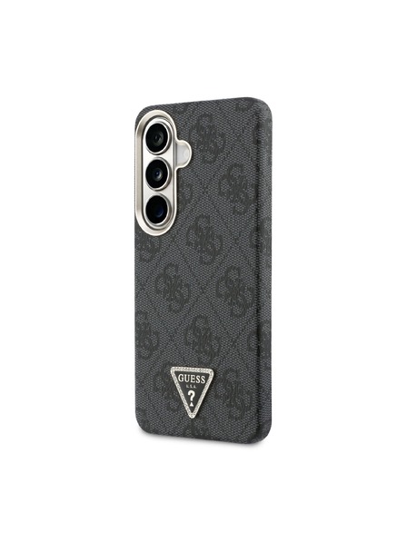 Guess Guess PU Leather 4G Strass Triangle Logo Gold Frame Magnetic Zadný Kryt pre Samsung Galaxy S26 Black