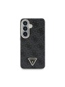 Guess Guess PU Leather 4G Strass Triangle Logo Gold Frame Magnetic Zadný Kryt pre Samsung Galaxy S26 Black