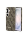 Guess Guess PU 4G Script Metal Logo Magnetic Zadný Kryt pre Samsung Galaxy S26 Brown