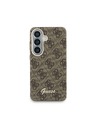 Guess Guess PU 4G Script Metal Logo Magnetic Zadný Kryt pre Samsung Galaxy S26 Brown